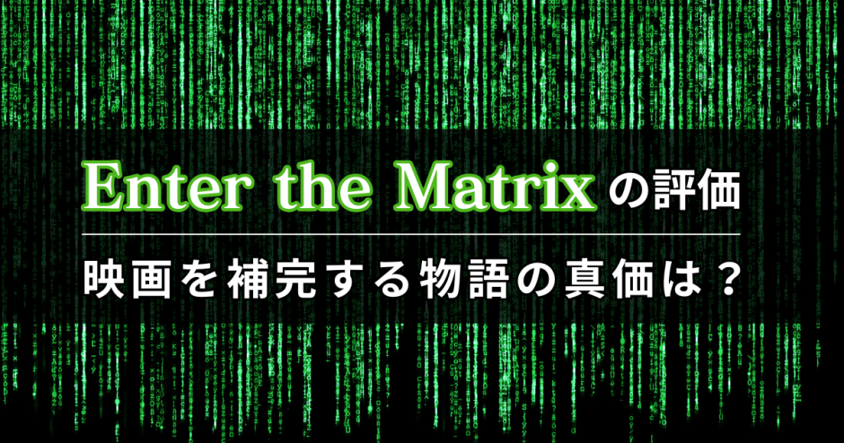 Enter the Matrixの評価｜映画を補完する物語の真価は？